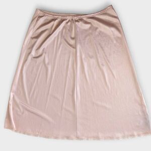 Vtg Vanity Fair Womens Half Slip Sz Large Pink‎ Nylon Short